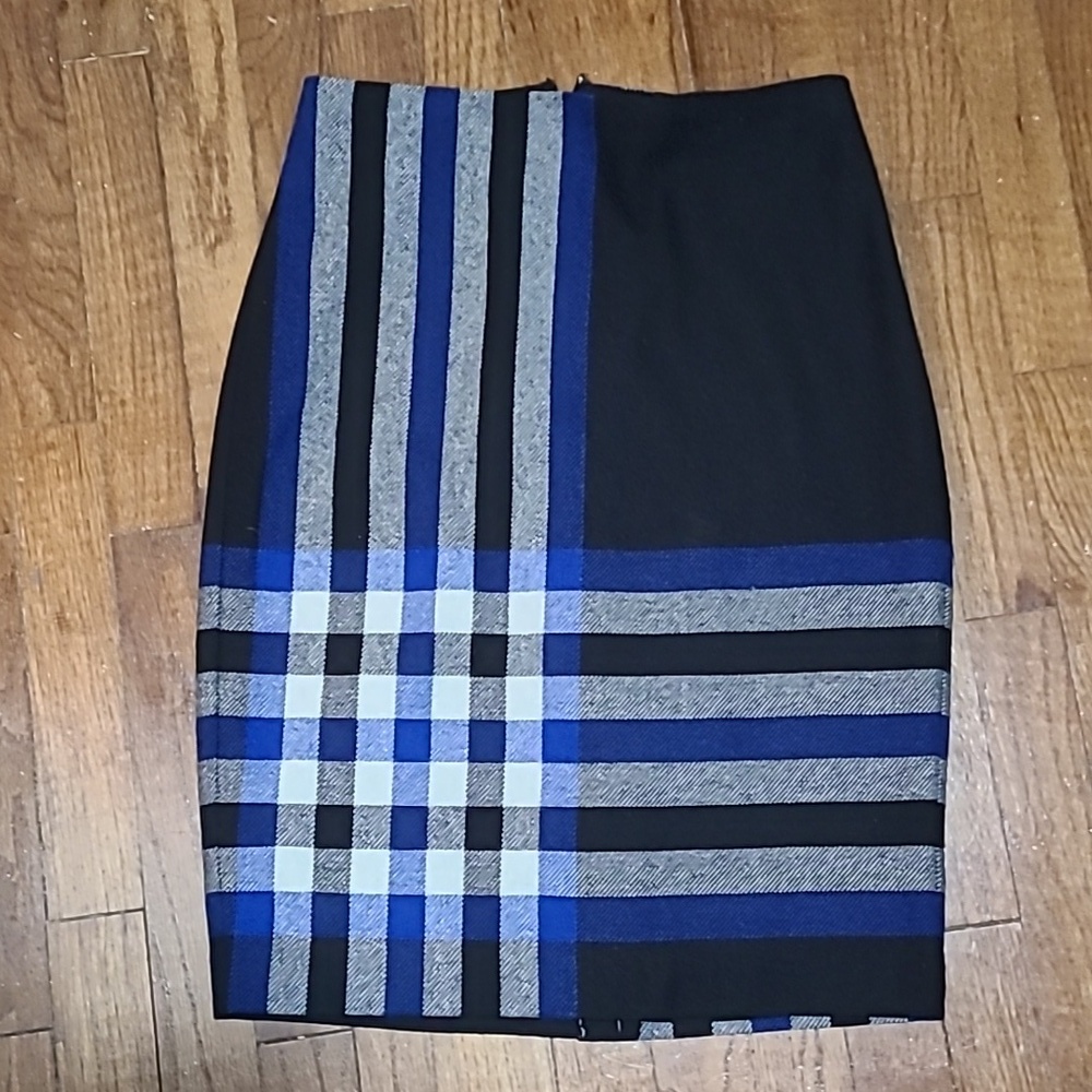 Talbots Wool blend herringbone Striped patterned pencil‎ skirt size 4P NWT - Picture 5 of 7